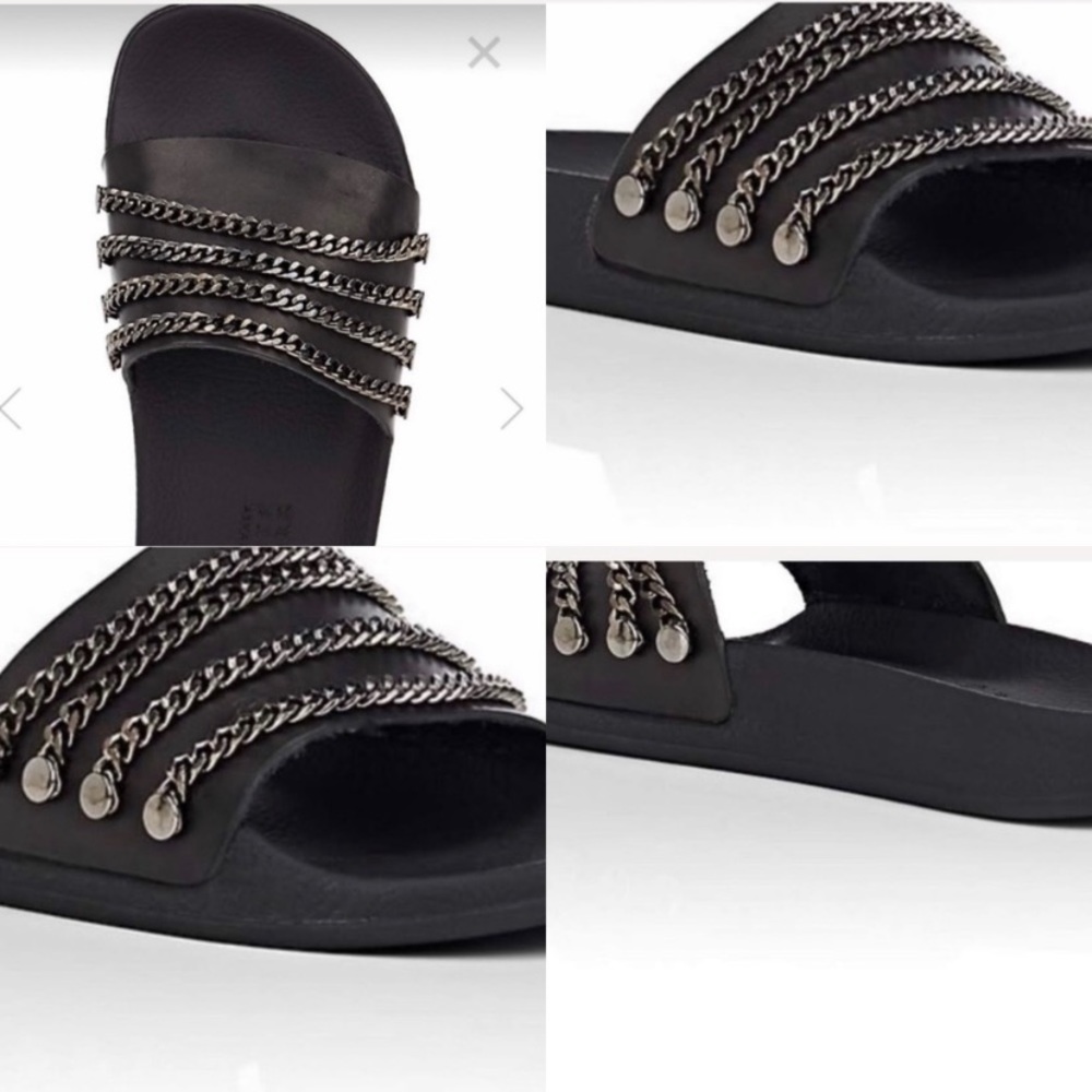 🌟🌟Barney’s ❤️New York Moto Cool Edgy Slides (8) - Picture 4 of 9